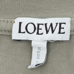 Pre Owned Loewe Khaki Green Cotton Relaxed Fit T-Shirt M
