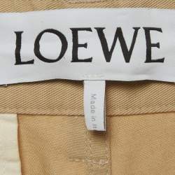 Pre Owned Loewe Beige Denim Straight Fit Jeans L/ Waist 35"