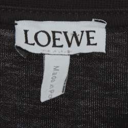 Pre Owned Loewe Black Anagram Embroidery Cotton Crew Neck T-Shirt S