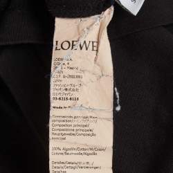 Pre Owned Loewe Black Anagram Embroidery Cotton Crew Neck T-Shirt S