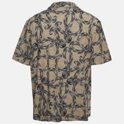 Pre Owned Loewe x Paula’s Ibiza Beige Anagram Terry Jacquard Bowling Shirt S