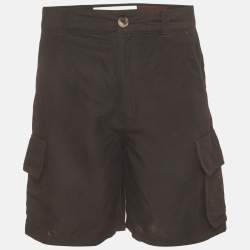 Pre Owned شورت لويفي x باولا إيبيزا مزيج كتان أسود بجيوب مقاس صغير