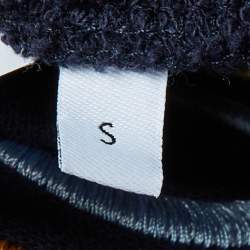 Pre Owned Loewe Navy Blue Anagram Embroidered Cotton Crew Neck Sweatshirt S