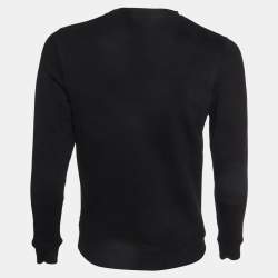 مملوكة مسبقًا Loewe Black Anagram Embroidered Cotton Knit Sweatshirt XS