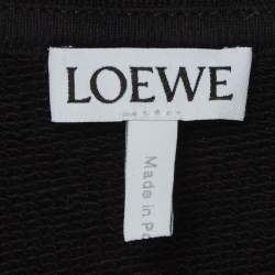 مملوكة مسبقًا Loewe Black Anagram Embroidered Cotton Knit Sweatshirt XS