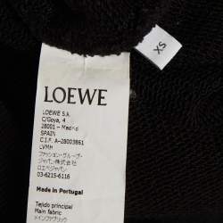 مملوكة مسبقًا Loewe Black Anagram Embroidered Cotton Knit Sweatshirt XS