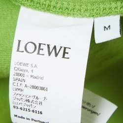 Pre Owned Loewe X Paula Ibiza Green Anagram Terry Cotton Shirt & Shorts Set M