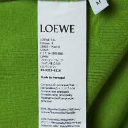 Pre Owned Loewe X Paula Ibiza Green Anagram Terry Cotton Shirt & Shorts Set M