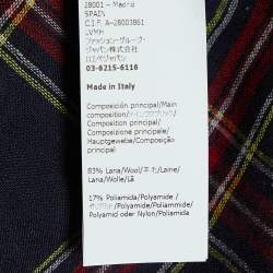 Loewe Multicolor Plaid Check Wool Hooded Shirt XXL