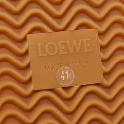 Pre Owned Loewe White/Grey Suede and Nylon Runner Lace Up Sneakers Size 41