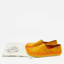 مملوكة مسبقًا Loewe Paula's Ibiza Shigra Size 42 Orange Raffia and Suede Slippers
