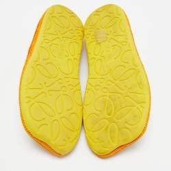 مملوكة مسبقًا Loewe Paula's Ibiza Shigra Size 42 Orange Raffia and Suede Slippers