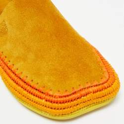 مملوكة مسبقًا Loewe Paula's Ibiza Shigra Size 42 Orange Raffia and Suede Slippers
