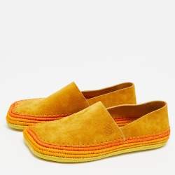 مملوكة مسبقًا Loewe Paula's Ibiza Shigra Size 42 Orange Raffia and Suede Slippers