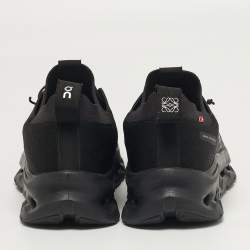 Pre Owned Loewe Cloudtilt Size 44 Black Knit Fabric Low Top Sneakers