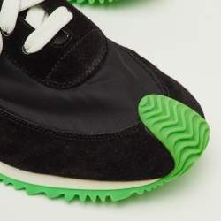 مملوكة مسبقًا حذاء رياضي لويفي فلو نيون نايلون وسويدي أسود/أبيض مقاس 42