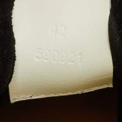 مملوكة مسبقًا حذاء رياضي لويفي فلو نيون نايلون وسويدي أسود/أبيض مقاس 42