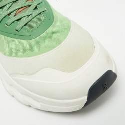 Pre Owned حذاء رياضي لويفي كلودتيلت نسيج وشبك رمادي/أخضر برباط مقاس 42