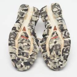 Pre Owned Loewe On Cloudventure Size 40.5 Black Canvas Running Low Top Sneakers