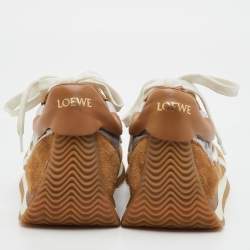 مملوكة مسبقًا Loewe Flow Runner 2.0 Size 41 Brown/Off-White Nylon and Suede Low Top Sneakers