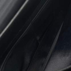 Pre Owned Longchamp Black Leather Briefcase