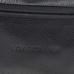 Pre Owned Longchamp Black Leather Le Foulonne Belt Bag