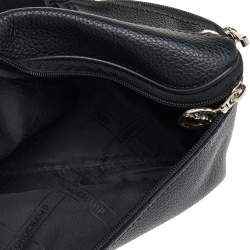 Pre Owned Longchamp Black Leather Le Foulonne Belt Bag