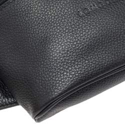Pre Owned Longchamp Black Leather Le Foulonne Belt Bag