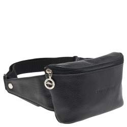 Pre Owned Longchamp Black Leather Le Foulonne Belt Bag