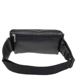 Pre Owned Longchamp Black Leather Le Foulonne Belt Bag