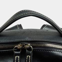 Pre Owned Longchamp Black Leather Cavalier Backpack