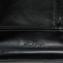 Pre Owned Longchamp Black Leather Cavalier Backpack