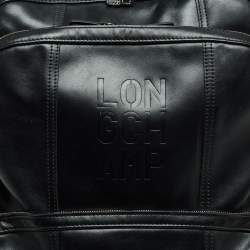 Pre Owned Longchamp Black Leather Cavalier Backpack