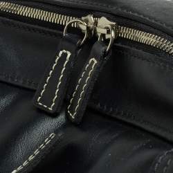 Pre Owned Longchamp Black Leather Cavalier Backpack