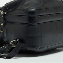 Pre Owned Longchamp Black Leather Cavalier Backpack