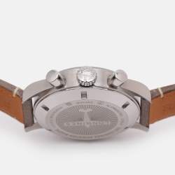 Pre Owned Longines Black Stainless Steel Avigation BigEye L2.816.4 Automatic Leather Wristlet Men's Wristwatch 40.5 mm