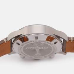 Pre Owned Longines Black Stainless Steel Avigation BigEye L2.816.4 Automatic Leather Wristlet Men's Wristwatch 40.5 mm