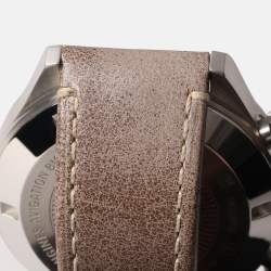 Pre Owned Longines Black Stainless Steel Avigation BigEye L2.816.4 Automatic Leather Wristlet Men's Wristwatch 40.5 mm