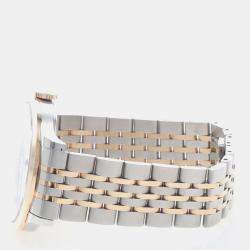 Pre Owned ساعة يد رجالية لونجين ريكورد L2.821.5.11.7 أوتوماتيك ستانلس ستيل وذهب بيضاء 40 مم