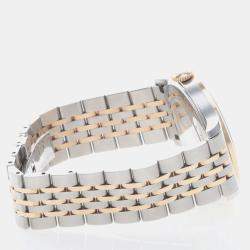 Pre Owned ساعة يد رجالية لونجين ريكورد L2.821.5.11.7 أوتوماتيك ستانلس ستيل وذهب بيضاء 40 مم