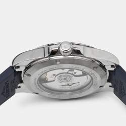 Pre Owned Longines Conquest L3.830.4.92.9 Blue Dial Stainless Steel Rubber Men's Wristwatch 38 mm