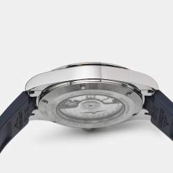 Pre Owned Longines Conquest L3.830.4.92.9 Blue Dial Stainless Steel Rubber Men's Wristwatch 38 mm