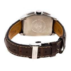 Pre Owned Longines Pearl White Stainless Steel Evidenza L2.643.4 Men's Wristwatch 35 mm