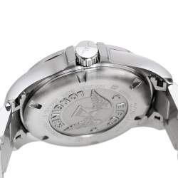 Pre Owned Longines Silver Stainless Steel Conquest V.H.P. L3.716.4.76.6 Men's Wristwatch 41 mm
