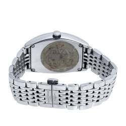 Pre Owned Longines Opaline White Stainless Steel Evidenza L2.642.4 Men's Wristwatch 33 mm