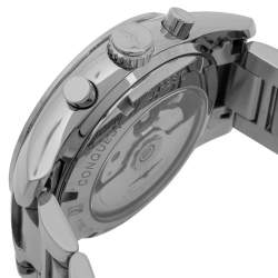 Pre Owned Longines Black Stainless Steel Conquest Classic L2.786.4.56.6 Men's Wristwatch 41 mm