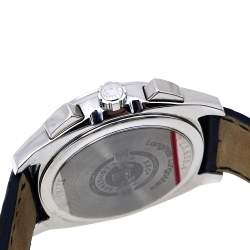 Pre Owned Longines Black Stainless Steel Leather LungoMare Quartz Chronograph Men's Wristwatch 42 MM