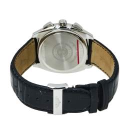 Pre Owned Longines Black Stainless Steel Leather LungoMare Quartz Chronograph Men's Wristwatch 42 MM