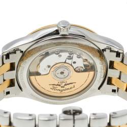 Pre Owned Longines Champagne Two-Tone Stainless Steel Flagship L4.974.3.37.7 Men's Wristwatch 38.50 mm