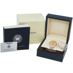 Pre Owned Longines Champagne Two-Tone Stainless Steel Flagship L4.974.3.37.7 Men's Wristwatch 38.50 mm